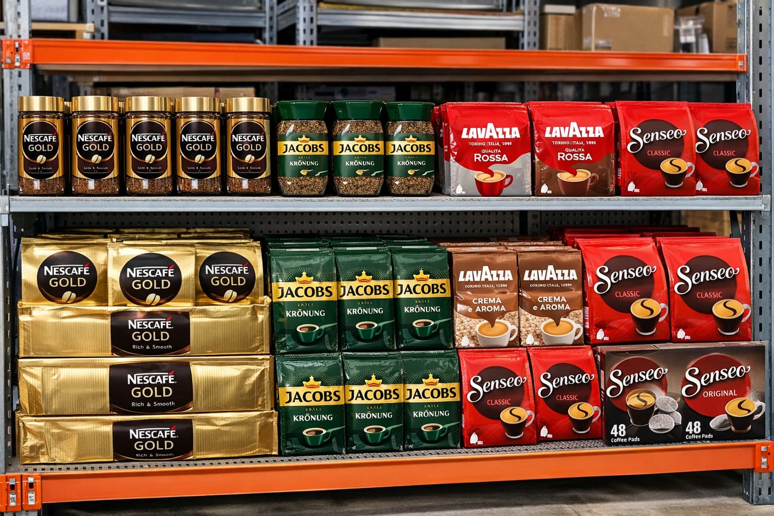 Marken-Kaffee Büroverpflegung Großhandel: Nescafé, Jacobs, Lavazza, Senseo