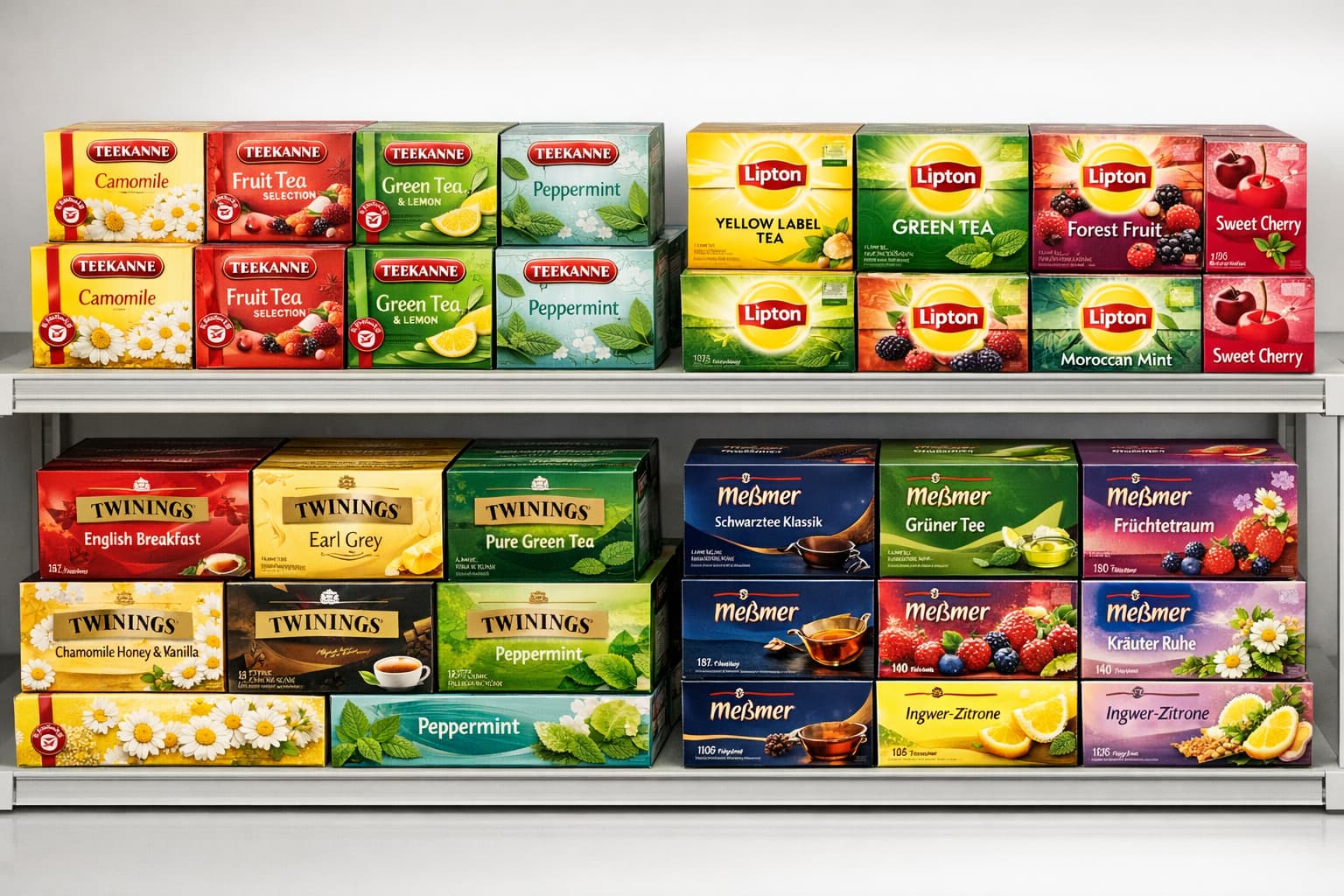 Marken-Tee Büroverpflegung Großhandel: Teekanne, Lipton, Twinings, Meßmer