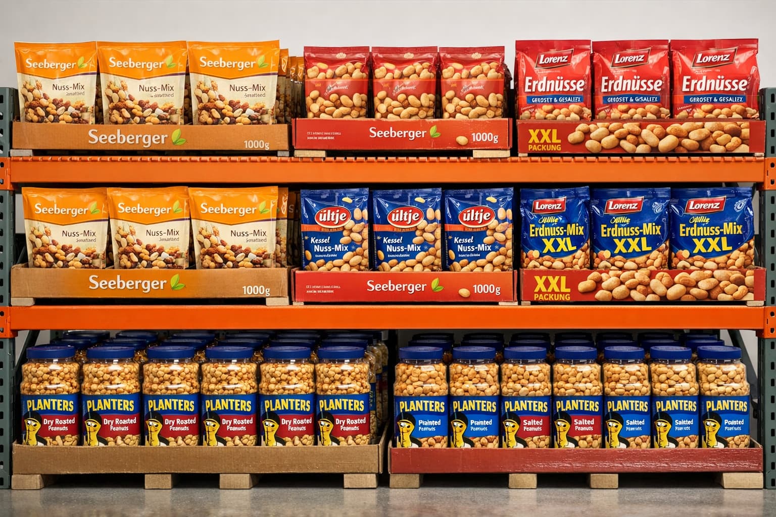 Marken-Nüsse Großhandel: Seeberger, Lorenz, Planters