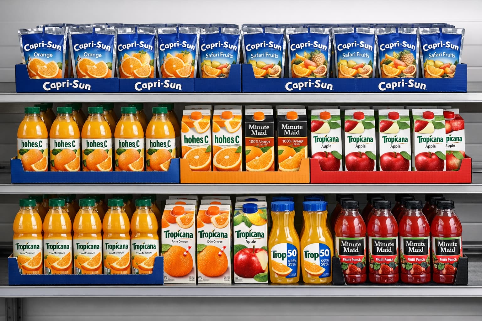 Marken-Fruchtsäfte Großhandel: Capri-Sun, Hohes C, Minute Maid