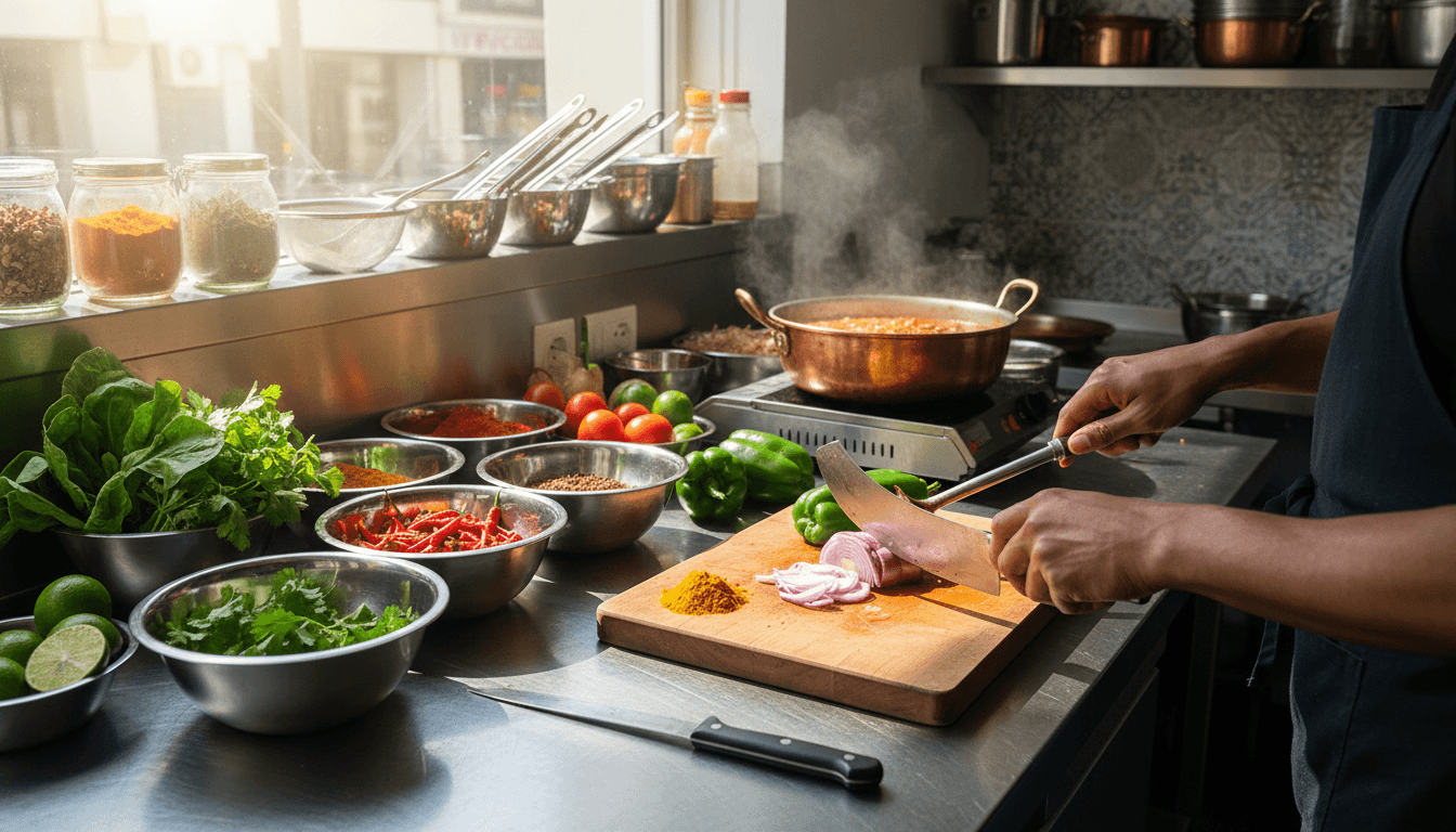 Lieferung von Gastronomiebedarf an ein Restaurant