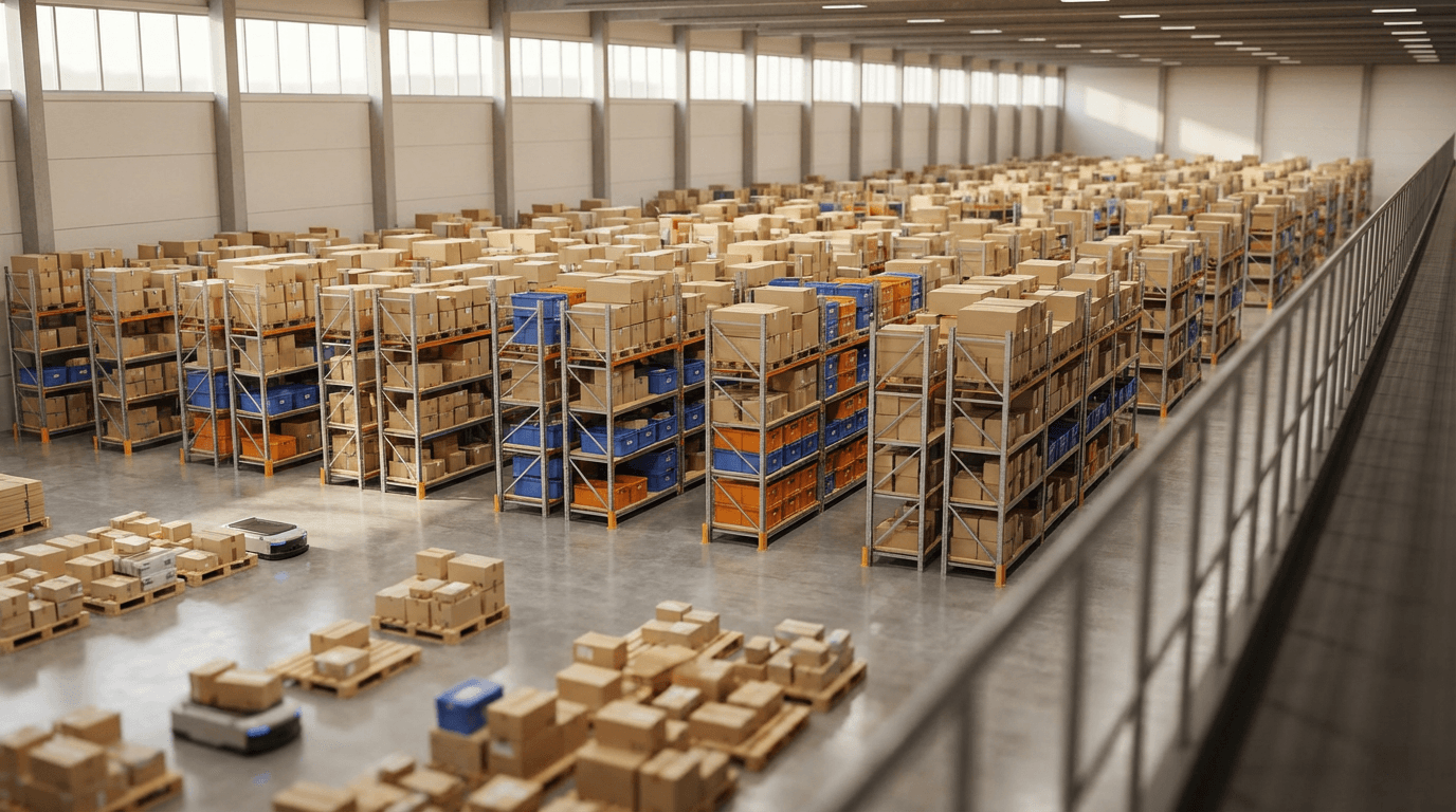 Großpackungen und Bulk-Waren im Lager